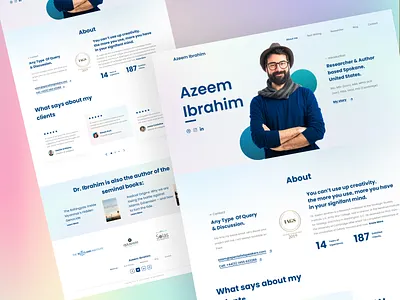 Personal Portfolio Landing Page agency website creative cv dribbble figma freelancer landing page landing page design mobile personal personal portfolio portfolio portfolio landing page portfolio website resume ui uiux web design website website design