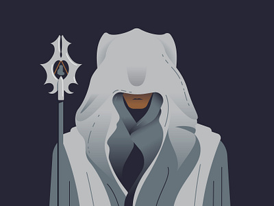 Babylon 5 | Grey Council character flat illustration sci fi vector
