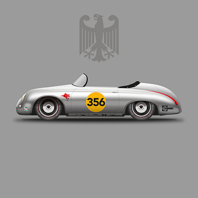 Porsche 356 OUTLAW adobe illustrator art branding design durban graphicdesign illustration illustration art illustration vectorart south africa vectorart