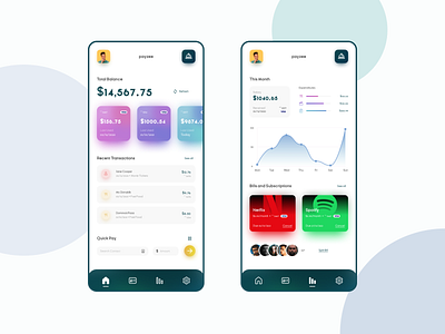 Banking App UI app bank branding design mobile shadow ui uidesign ux