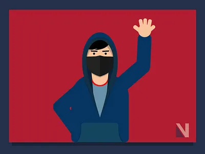 Flat Design Man in The Jacket character design flat design flat illustration