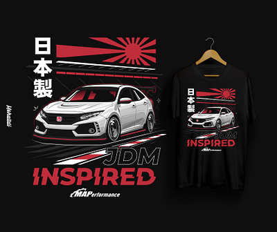 Honda Civic Type R Sport Car Illustration art automotive car car clothing car design car drawing car illustration car poster car t shirt civic design drawing honda race sport sport car t shirt type r vector vehicle