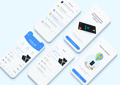 Monese Credit Card app app design bank design fintech ui ux