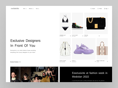 Exclusive brands boutique 💎 8px branding clothes columns desktop ecom fashion figma layout online shop shop ui ux ux ui ux ui design website