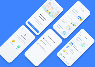 The Monese Hub app app design bank design fintech illustration ui ux