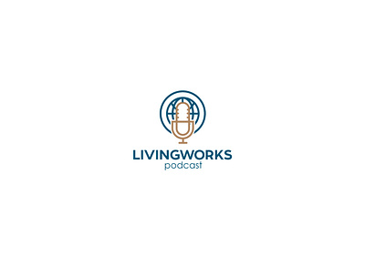 LivingWorks Podcast design logo logo 2d logo a day logo design logotype