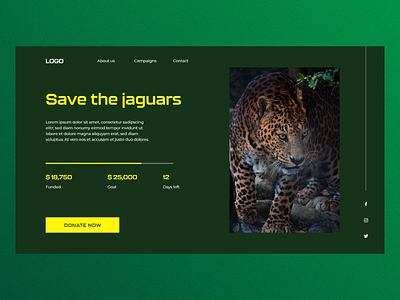 #DailyUI #032 - Crowdfunding Campaign adobe xd concept crowdfunding daily ui dailyui dailyuichallenge design donation ui ux website