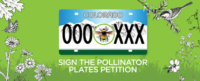 People and Pollinators License Plate Header bees colorado pollinators