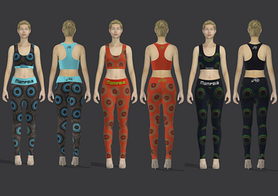 Activewear 3d 3drendering activewear apparealdesign design fashion design flat flatdesign illustration pattern design sportswear technicaldesig