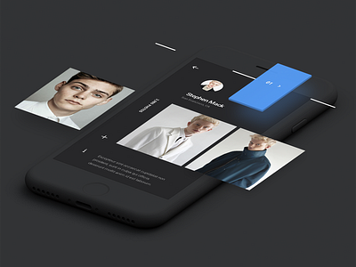 Profile UI card gallery mobile ui mockup perspective profile profile page ui