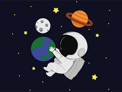 spaceman cosmos design illustration space spaceman