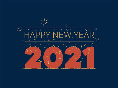 New Year 2021 app branding design flat logo minimal typography ux vector web