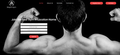 Gym Website Landing Page css3 graphic design html css html5 web design websites