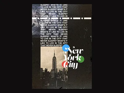 098 / What's it like to sleep in the city that never sleeps? clean commercial daily design dynamic editorial editorial layout poster poster a day posteraday