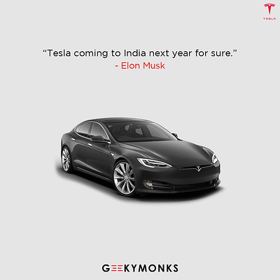 Tesla Social Media Post adobe photoshop graphic design