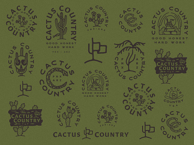 Cactus Country branding branding agency branding design cactus cactus illustration desert logo logo design logo roundup roundup western