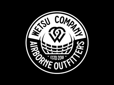 WETSU Badge Design apparel army badge brand brand design brand identity branding circle designer identity logo logos merch military patch vanguard wetsu