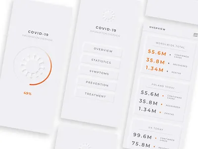 Covid-19 App app design covid 19 neumorphic design neumorphism ui