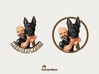 Mark and Mattis logo bald cartoon cartoon art cartoon avatar cartoon character cartoon design cartoon logo cartoon mascot character design dog illustration influencer k9 logo logo design mascot mascot design mascot logo social media influencer vector logo