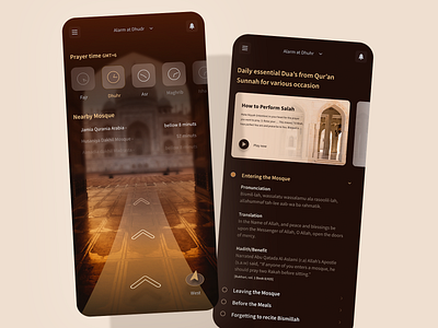 Mosque Finder 2021 application islamic mobile app modern mosque ui ux