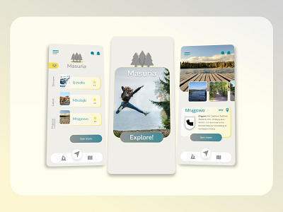 Masuria 3.0 app app design app ui design guide guide app masuria poland travel travel app ui ui design