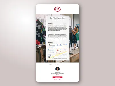 Job Ad for C&A Switzerland branding design interaction design ui ui design ux