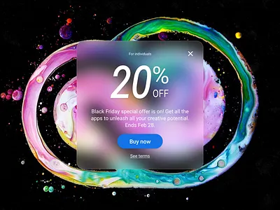 dailyUI - 036 - Special Offer daily 100 challenge dailyui dailyuichallenge glassmorphism special offer ui uidesign