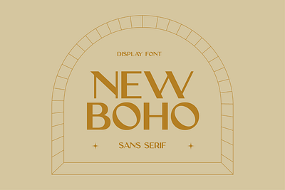 New Boho - Unique Sans Serif Display Font design display font free free font freebie illustration logo type typeface vintage