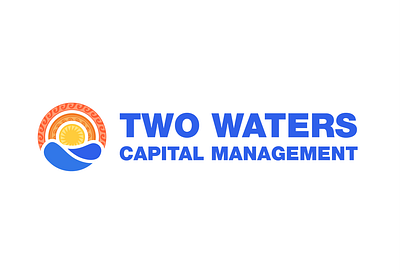 Two Waters Capital Management blue branding branding concept business class flat geometric identity logo logotype minimal modern orange real estate software typography vibrant