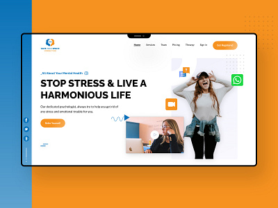 Landing Page Ui design flat design homepage design landing page mockup modern design ui user experience user interface ux