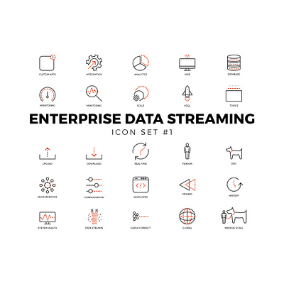 Enterprise Data Icons Set #1 design icon illustration vector