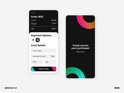 Credit card form black card challenge credit dailyui form