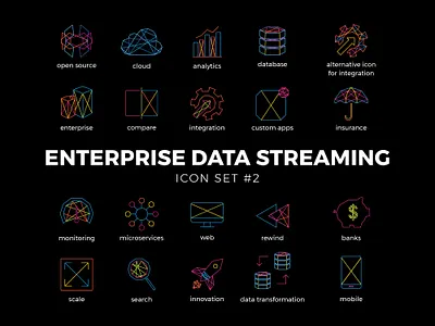 Enterprise Data Icons Set #2 design icon illustration vector
