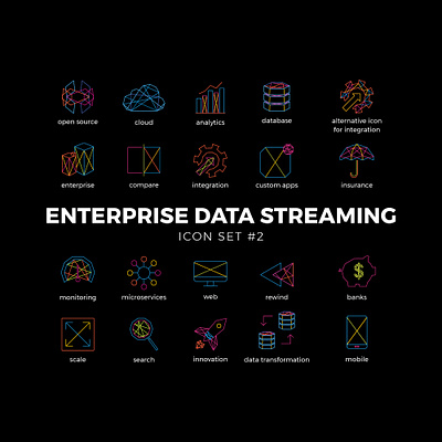 Enterprise Data Icons Set #2 design icon illustration vector