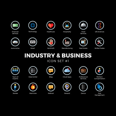 Industry & Business Icon Set #1 design icon illustration vector