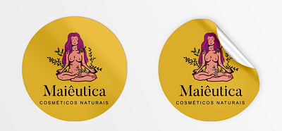 MAIÊUTICA STICKER cosmetic design flat illustration illustration natural natural cosmetics nature nature illustration