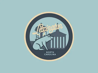 Lexington, NC Patch badge badge design design illustration lettering north carolina patch typography vector
