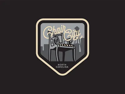 Chair City - Thomasville, NC Patch badge badge design design illustration lettering north carolina patch vector vintage