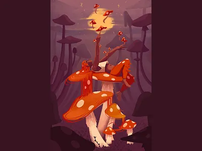 Mushroom 1 fungi growing mushroom night spores