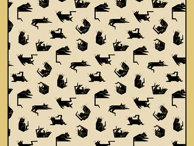 Cat Pattern butts cats napping