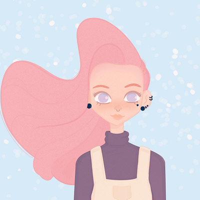 Sauna characterdesign fashion illustration illustration outfit pink ski slopes snow snowboard winter