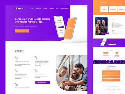 Ticketo - Landing Page design interface tickets ui ui design ux ux design website