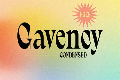 Gavency Condensed - Free Display Serif Font design display font free free font freebie illustration logo type typeface vintage