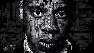 Jay Z design digital art displacement layers typography wordart words