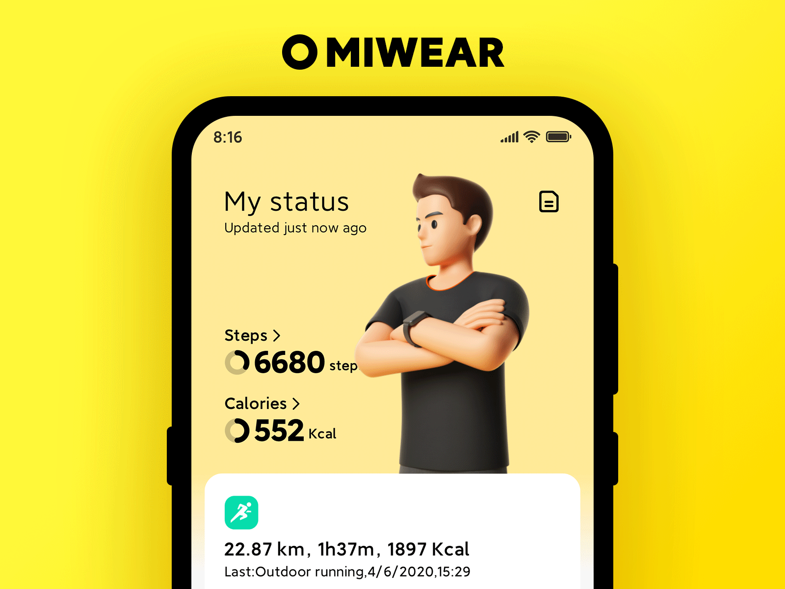 Mi Wear 2.0 animation app branding design fitness sport ui ux