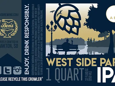 West Side Park IPA Crowler Design beer design packaging