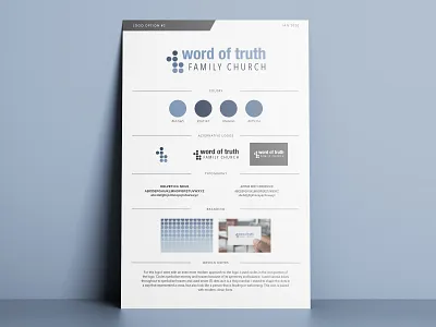 Word of Truth Logo Present brand identity logo design logo presentation