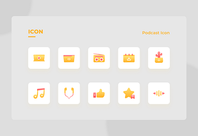 Podcast Icon Set app flat icon icondesigner iconfreelancer iconset illustration logo podcast podcast logo podcasting ui website