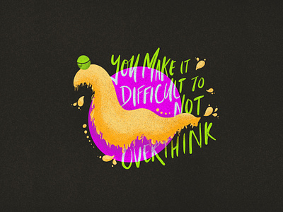 You Make It Difficult Illustration band tee fan art illustration ipad art ipad pro lyrics music art neon colors procreate procreate art