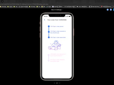 Daily UI Challenge #81 Status Update